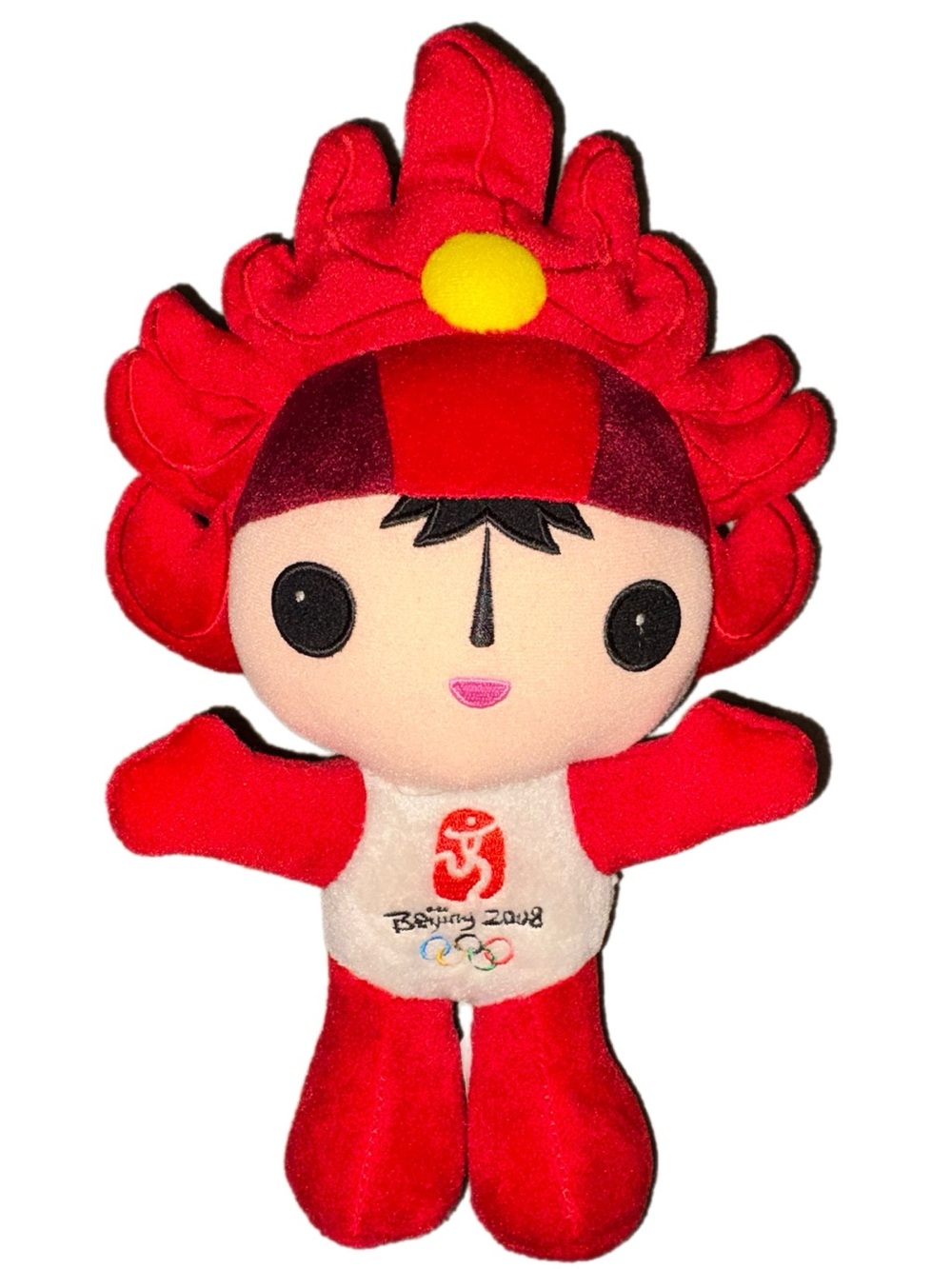 2008 Beijing Olympic Games Mascot Plush Red Fire Huanhuan